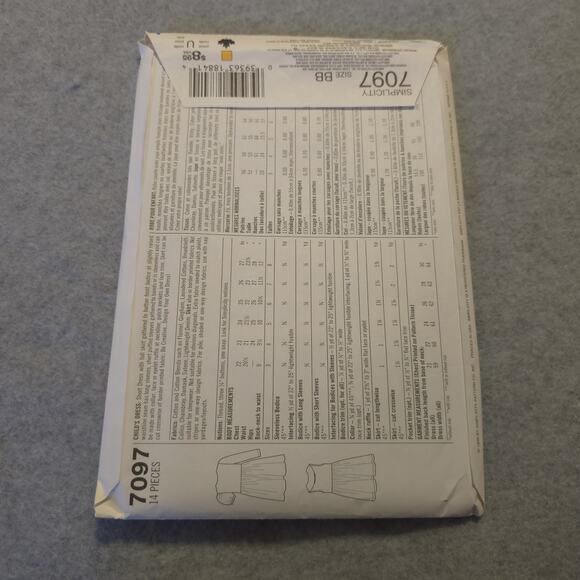 Simplicity 7097 Girls Dress Pattern Size 5-8 BB Design Your Own 9 Styles Easy - Picture 3 of 6